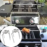 Widelce do kurczaka, widelec ze stali nierdzewnej, grill, rożen do rożna, widelce do kurczaka, grillowany rożen do kurczaka, widelec do grilla ze stali nierdzewnej, żelazne chromowane widelce do