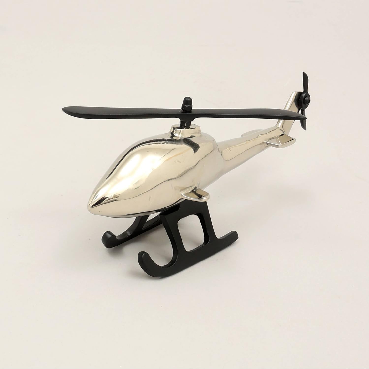 Aluminum Airplane Decorative Sculpture-Home Decor Statue-Accent Figurine Helicopter-10X3.25X5