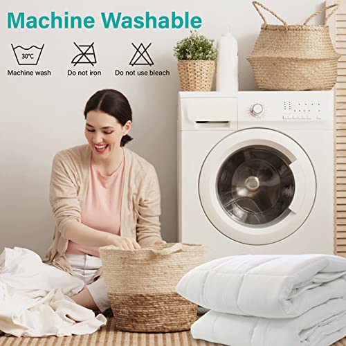 Enitya Bamboo Mattress Pad Queen Size Breathable, Soft Quilted Fitted Mattress Cover With 400 Gsm Down Alternative Fill (8-21” Deep Pocket) #TOP4