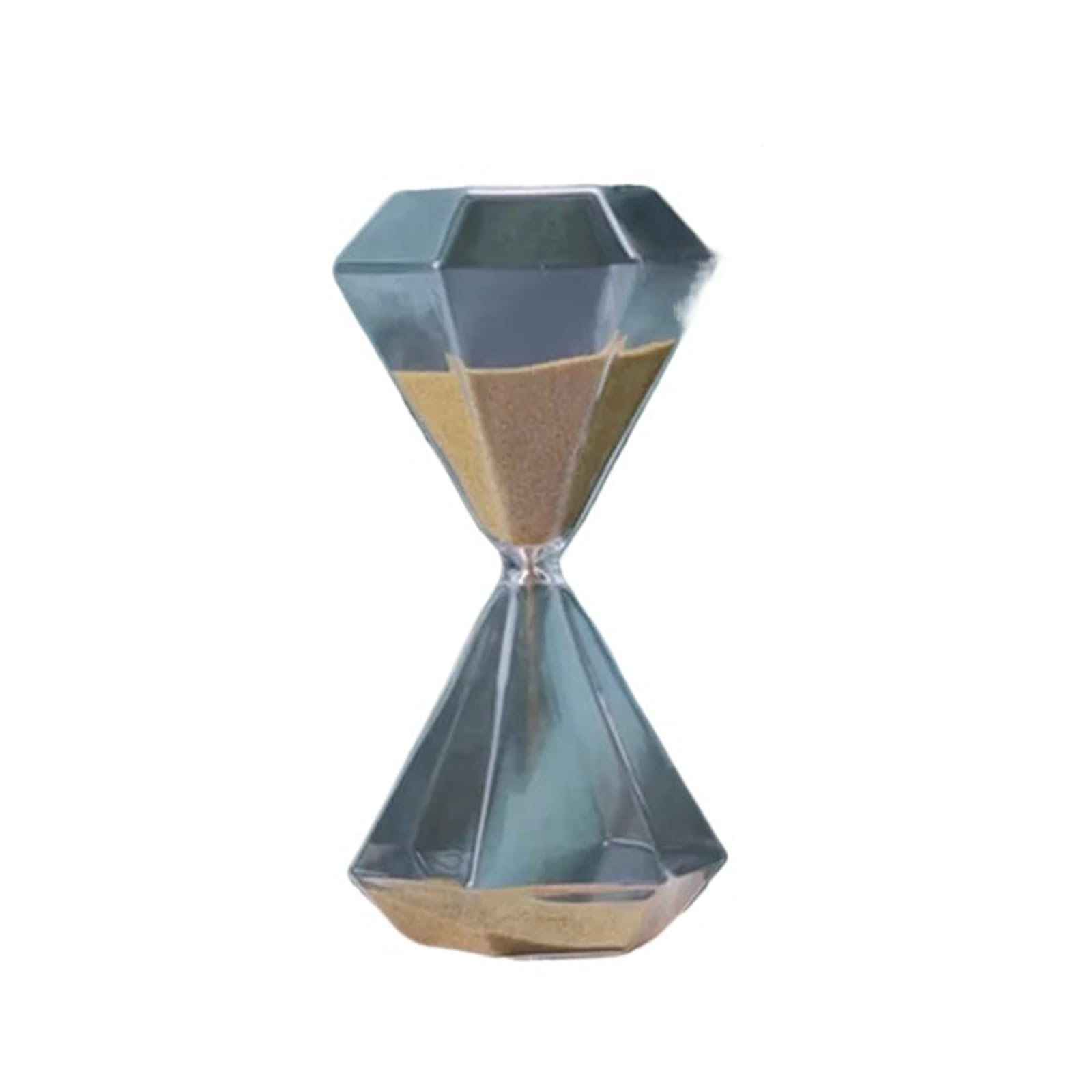 Reloj de Arena 2 uds., Reloj 15 Minutos, Diamante, Adorno Creativo Moderno, Temporizador, geometría, decoración del hogar, Vidrio, cronometrador para Oficina(Cacao Brown)