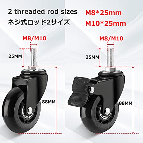 Roues de rechange robustes 75mm en acier durable pour chariot de transport