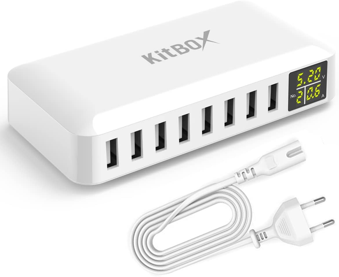 Caricatore USB C, 40W 4-Porte Presa USB C Caricatore USB ultiplo con