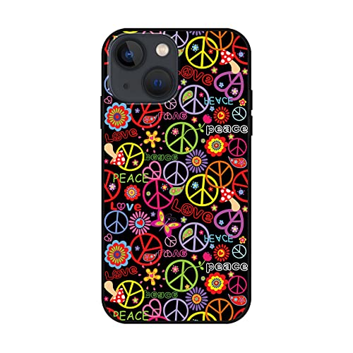 Nhnxhwia Phone Case Compatible With Iphone 13 Case,Cute Pattern Design Phone Case For Women Girls,Slim Anti-Scratch Full Body Protective Phone Case(6.1 Inch) (Peace Symbol) #TOP6