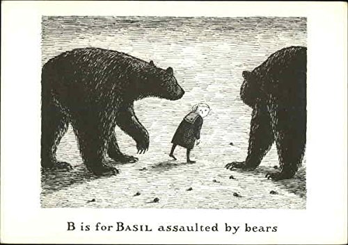 B Is For Basil Assaulted by Bears Art Original Vintage Postcard