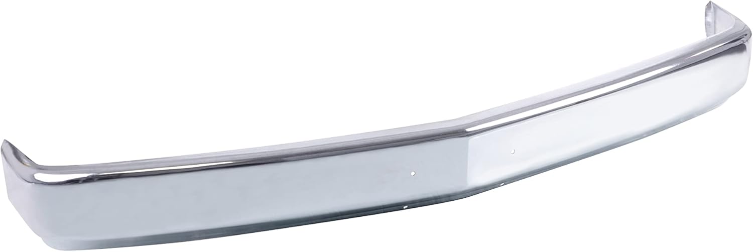 Front Bumper Face Bar Chrome Compatible with Chevy GMC Sierra 1988-2000 C/K 1500 2500 3500 Blazer Tahoe Yukon w/License Plate Holes