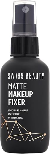 Swiss Beauty Matte Makeup Fixer | 16 Hours Matte Finish | With Vitamin E and Aloe Vera | Waterproof | 70ml
