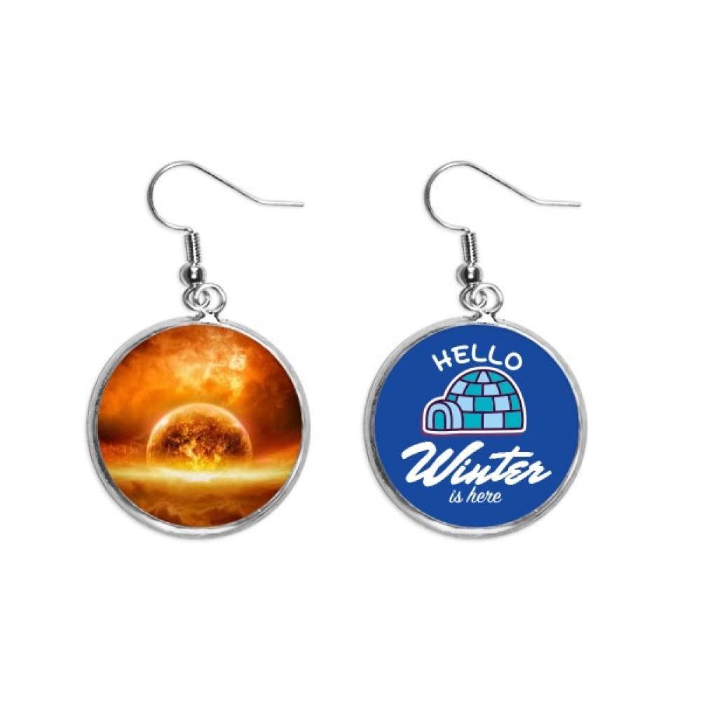 Pendientes planeta rojo el regalo de joyería de gota ideal de mujer 5
