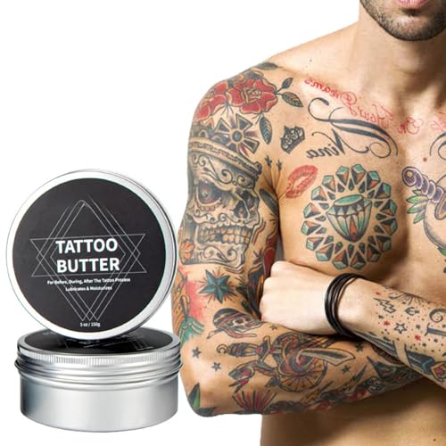 Aftercare Skin Moisturizer & Colour Enhancement Butter, New & Old Tattoo Balm For Tattoo Care, Repairing, Protecting & Moisturising The Skin.150g
