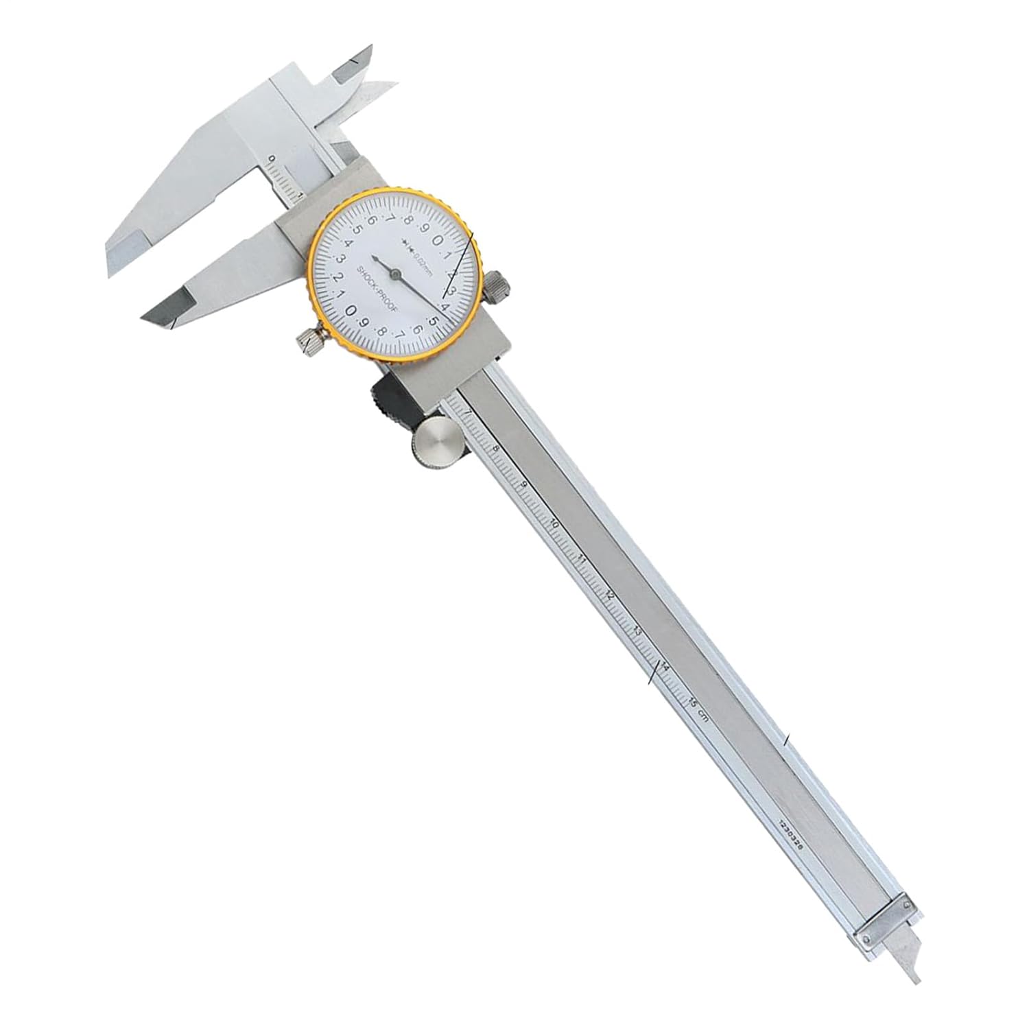Millimeter-Messwerkzeug – 0,6 Zoll stoßfestes Nonius-Lineal, Stahl-Präzisionsmessgerät, 0,02 mm Genauigkeitsmessgerät für Uhren, Tiefendickenmessung, Holzbearbeitungswerkzeug, Heimberuf