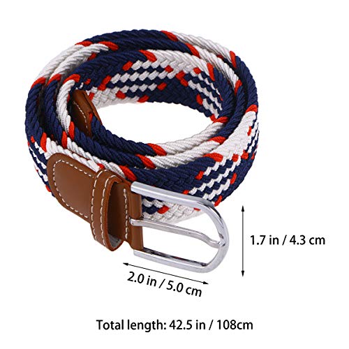 Vosarea Cinto de lona unissex com fivela de metal elástica (cores sortidas)