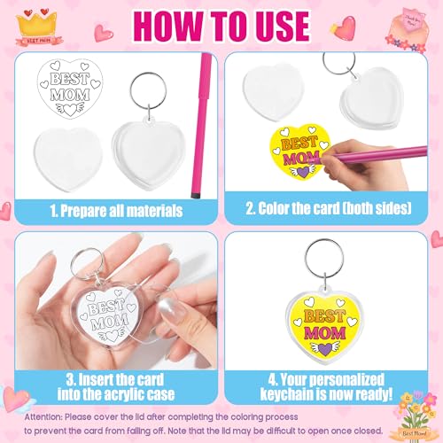 BeYumi 24Pcs DIY Mother's Day Keychain Craft Set - Just $6.99 - Image 4