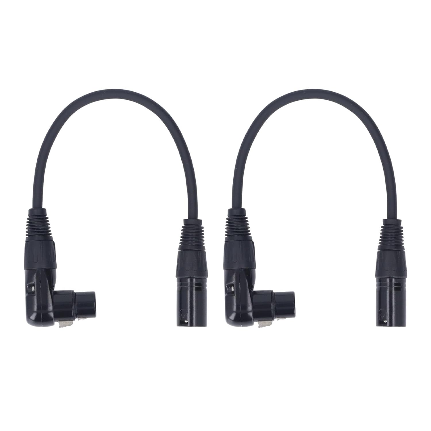 XLR Microphone Extension Cable Adapter 90 Degree XLR Female to Straight XLR Male 3 Pin Mic Connector Cable for Speaker Recording Studio Mic Mixer Audio (1.8m/5.9ft)
