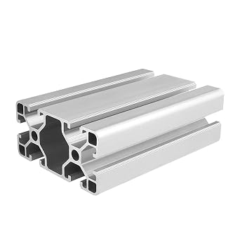 4080 Aluminum Profile Extrusion European Standard Anodized Linear Rail Aluminum Extrusion 4080 T-Slot for CNC 3D Printer Parts Leisurely(Black,100mm)