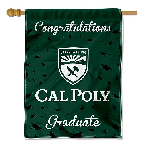 College Flags & Banners Co. Cal Poly Mustangs Graduation Gift Banner Flag