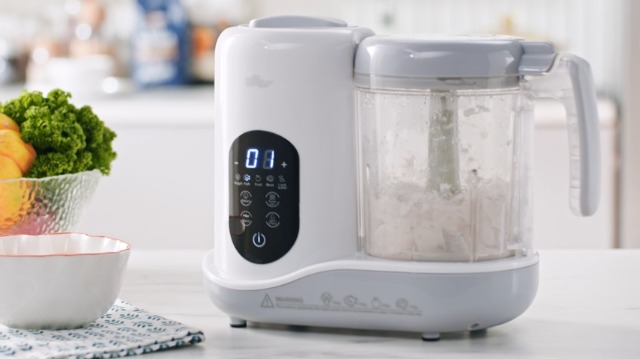 Hachoir Electrique Robot Cuiseur-mixeur Bébé 7-en-1 - Bear - Cuisson Vapeur Et Mixage Automatique Repas Maison Nourrisson