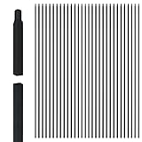 30 Pcs Wrought Iron Stair Balusters,1/2' x 44' Straight Hollow Iron Balusters for Staircase Indoor, Matte Black Metal Railing