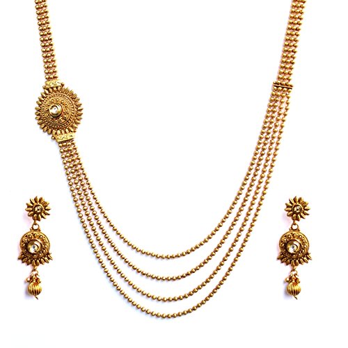 Side Pendant Antique Necklace Set 
