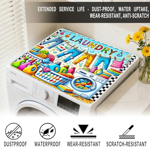 Image of Nuxovilar Checkered Dryer Cover Top 23.6x19.7in Polyester Mat