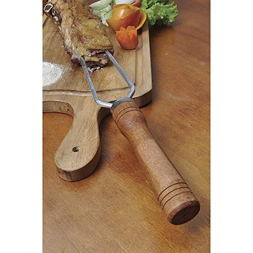 Mor - Espeto Alumínio Duplo Para Churrasco 80Cm