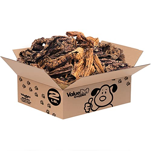 ValueBull Lamb Lung Sticks Premium 2 Pounds Bulk Pack - All Natural Dog Chews Grass-Fed Single Ingredient
