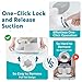 Baby Bath Seat for Babies 6 Months & Up with Floating Temperature Device as Gift, Bath Seats for Babies Sitting Up Non Slip Design + Strong Suction Cups, Toddler & Infant Shower Seats, Baby Tub Seat