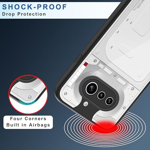 Image of CEDO Backcover for Nothing Phone 4a (5G) | Camera Protection Bump Shockproof Edge | Ultra Hybrid Transparent Acrylic Clear TPU+PC Hard Backcase Cover (Black)