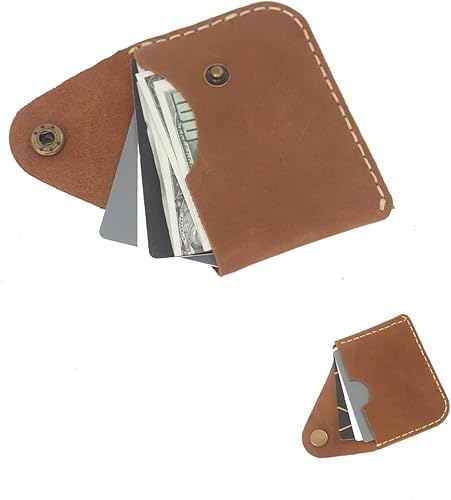 New Upgraded Version Handmade Minimalist Card Case Simple Thin Wallet with card slot Card Holder (BLACK)