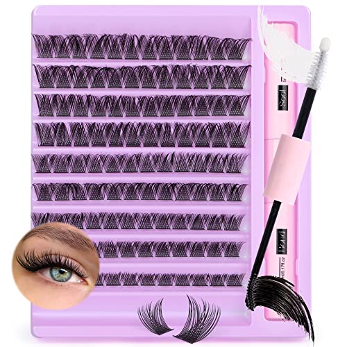 Eyelash Extension Kit, Diy Individual Lashes Lash Extension Kit Wispy Lash Clusters With Strong Lash Glue Bond And Seal False Eyelashes Set #TOP1