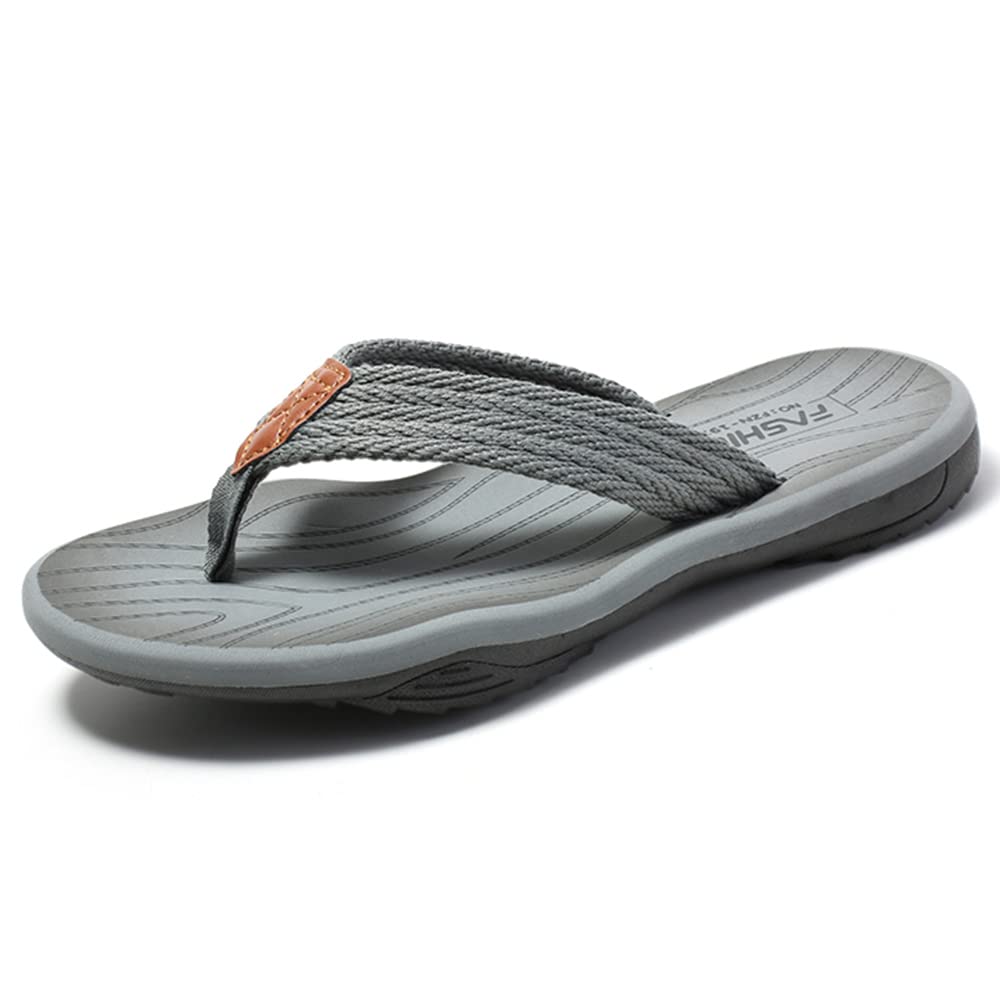 MGGMOKAY Men's Flip Flops Sandal Comfortable Thong Sandals Arch Support Casual T-Strap Sandals for Men Summer Beach Slides Shoes