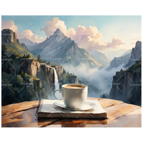 Coffee Mountain View Paint by Numbers Kit 16x20