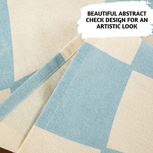 Folkulture 100% Cotton Blue Table Cloth Or Outdoor Tablecloth, Square Tablecloth, Checkered Tablecloth For Home Décor, Boho Tablecloth Or Coffee Table Cover, 60 X 60 Inches, (Dancing Checks) #TOP7