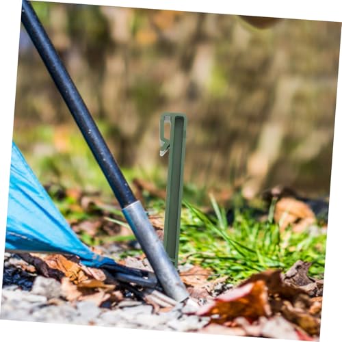 Estacas para tienda de campaña verdes BESTonZON de plástico resistente para suelo 6