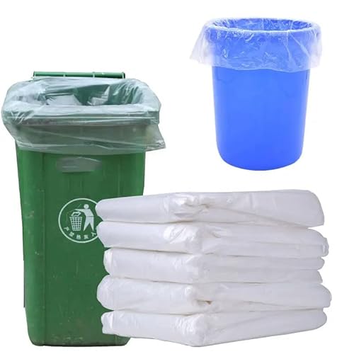 Clear Refuse Sacks | Rubbish Bin Waste Disposal | Heavy Duty Clear Bin Bags | Recycling Sacks | 46 x 73 x 98cm | 18x29x39" | 200 gauge (1000 Bags)