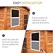 2 Pack 24 x 36 Shed Windows with White Frame, Flush Mount Small Window with PC Screen for Shed for Shed, Chicken Coop, Household, Playhouse, Garage