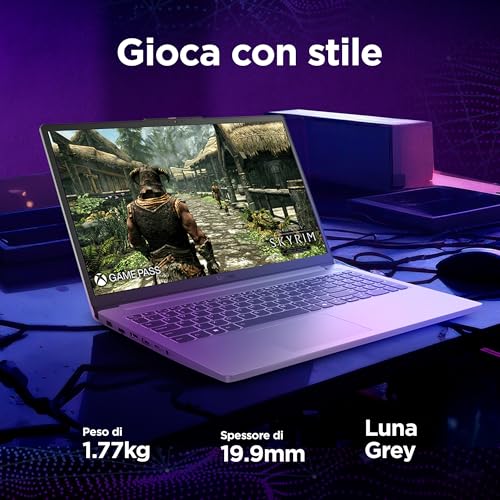 Image of Lenovo LOQ Essential Gaming Notebook 15.6 inch FHD (1920x1080) 144Hz, Intel Core i5-12450HX, RAM 16GB, 512GB SSD, NVIDIA GeForce RTX 4050 6GB GDDR6, Windows 11, Backlit Keyboard - Luna Grey