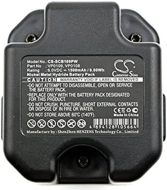 1500mAh/6.0V 交換用バッテリー SENCO GT65DA、GT65RHA、GT90CH、GT90FRH、SENCO 5G