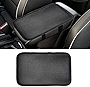 Miytsya 1 Pack Car Carbon Fiber Leather Center Console Cushion, Relieves Arm Comfort Armrest Box Pad, 11.4'x7.4' Anti-Scratch Wear-Resistant Armrest Seat Box Cover Protector, for Most Vehicle (Black)