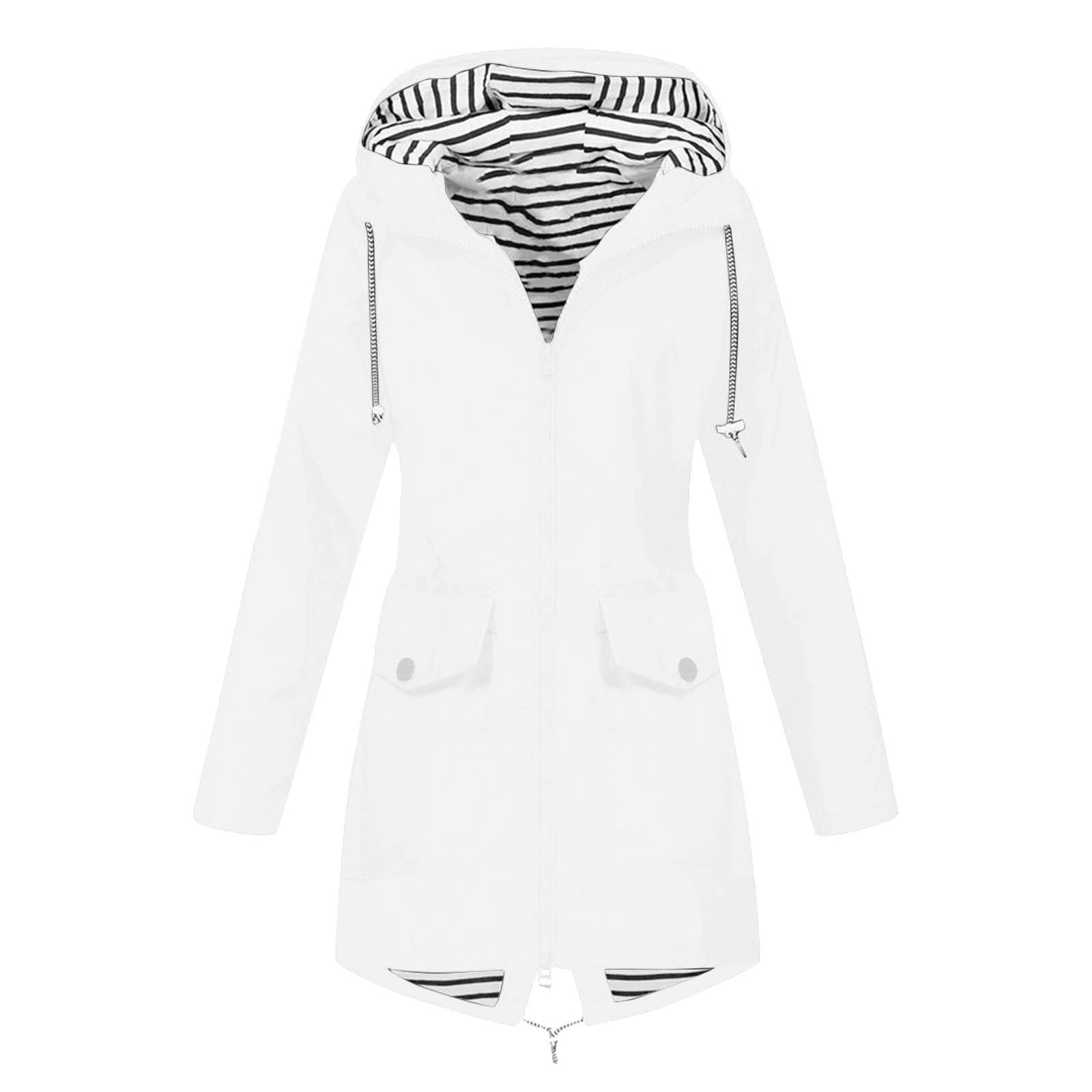 Chaqueta impermeable lisa para niñas, ligera y cómoda para todo tipo de clima. Diseño fácil de poner y quitar.