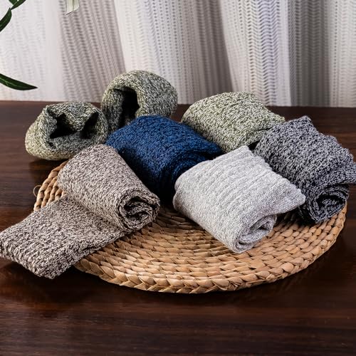 Image of Wool Socks 5 Pairs Thickened Warm Winter Socks Cozy Gifts for Women Christmas Warmth Socks