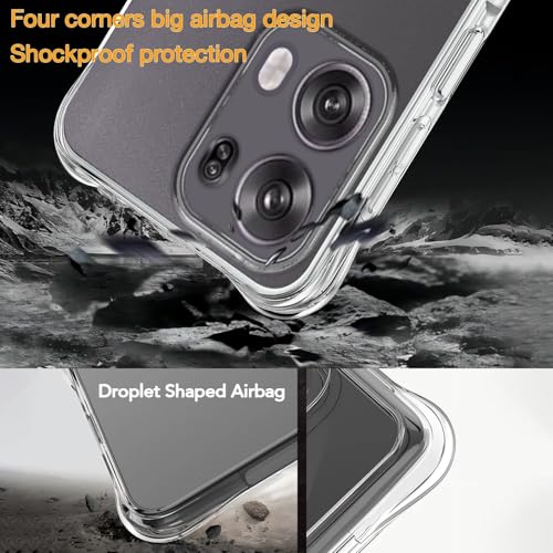 Image of REALCASE Silicone Oppo Reno 13 Pro 5G Back Cover Case, Scratch Resistant Protective Crystal Clear Transparent Shock Proof Bumper Back Cover Case for Oppo Reno 13 Pro 5G