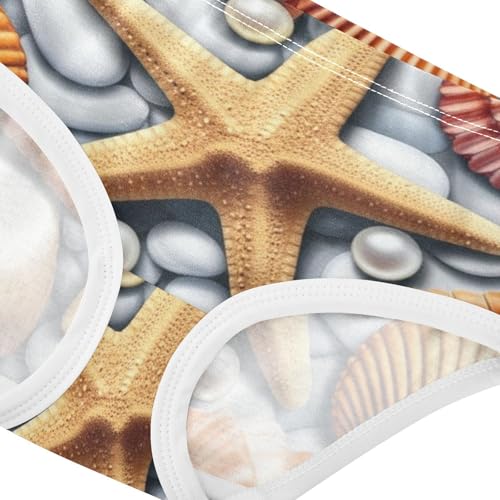 Colorful Starfish Seashells Panties Little Girl Girls Underwear Toddlers Cotton Designer Briefs Underpants 2t4