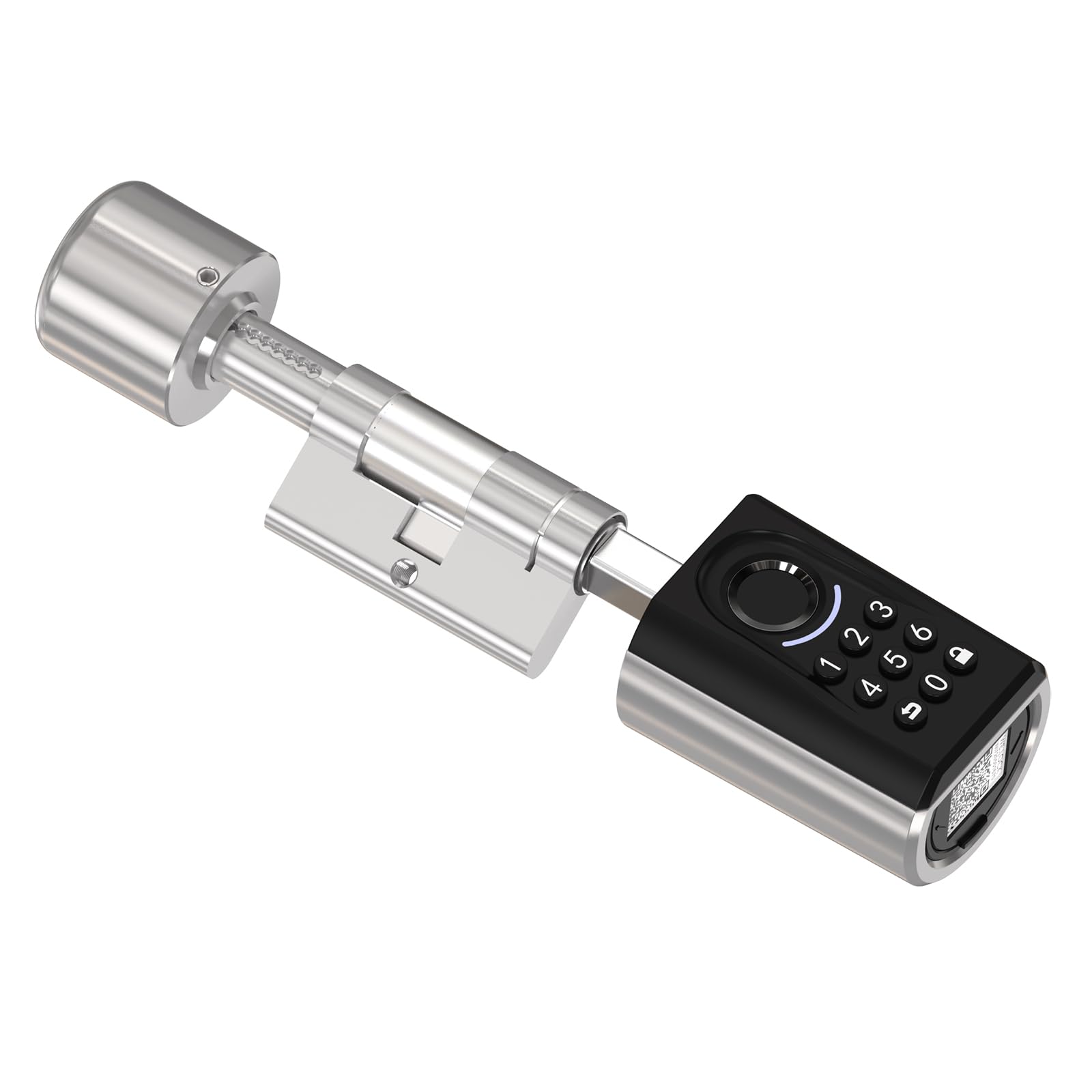 RUILON Serratura biometrica porta d'ingresso, IP65, serratura con codice e impronta digitale, con 3 schede RFID, cilindro collegato facile da installare, adatta per porte con spessore da 30 a 70 mm