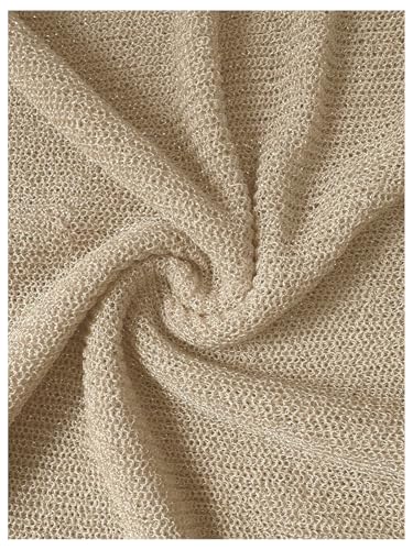 MakeMeChic Women's Plus Size Poncho Sheer Cover Up Tops Boat Neck Y2K Knitted Sweater4