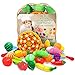 Glonova 37 Piezas Alimentos de Juguetes, Corte de Frutas y Alimentos Falsos...