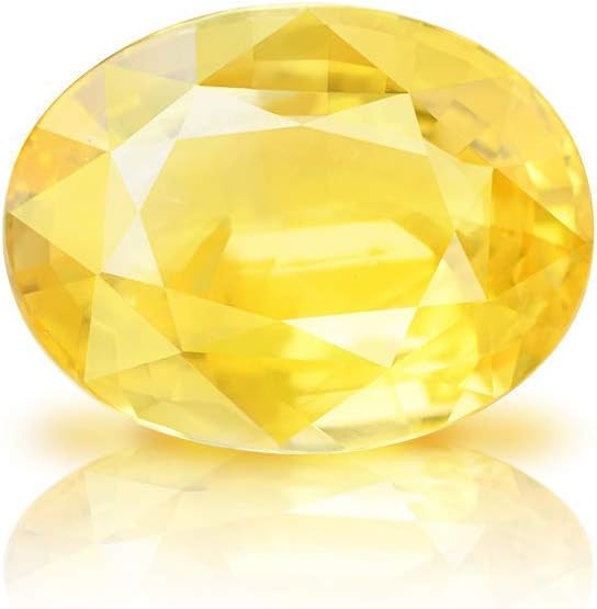 Ceylon Yellow Sapphire Sri Lanka Pukhraj Stone 11.50 Carat Original Certified Good Shape Gurupriya Pushparagam Stone For Jewellery Making (E360), Gemstone, Yellow Sapphire
