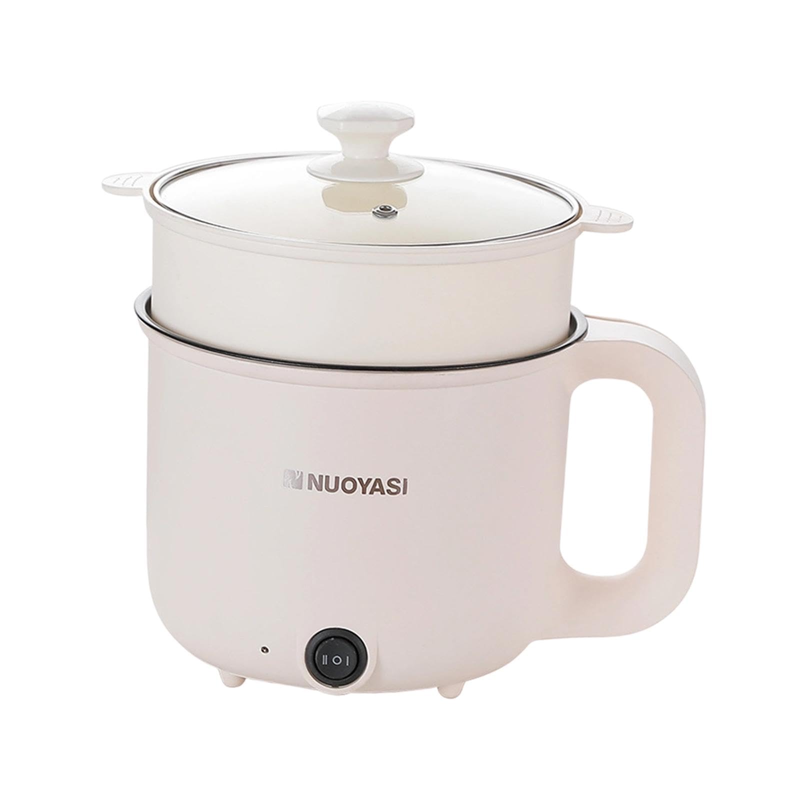 Electric Hot Pot Cookware Multifunctional Noodle Cooker for Pasta Soup Steak White-image-49
