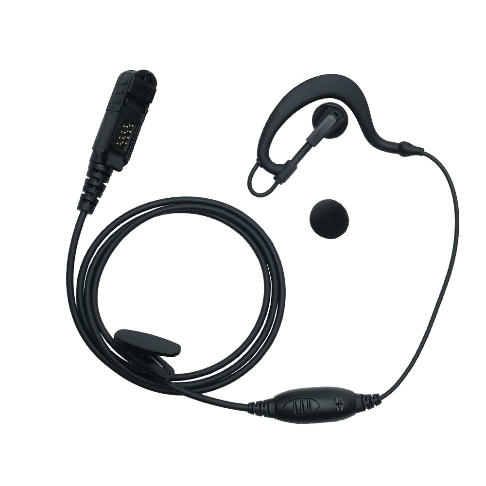 G Shape Headset Earpiece with PTT Mic for Motorola XPR3000 3000E XPR3300 XPR3500 Walkie Talkie 2 Way Radio
