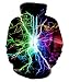 EOWJEED Hoodies for Men Women Graphic Printed Hooded Pullover Colorful Hoody Unisex Cool Sweaters, X-Large