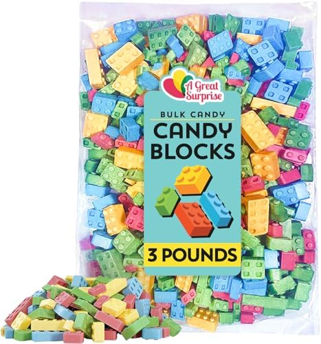 Building Block Candy, 3 lb Assorted Flavor Edible Bricks