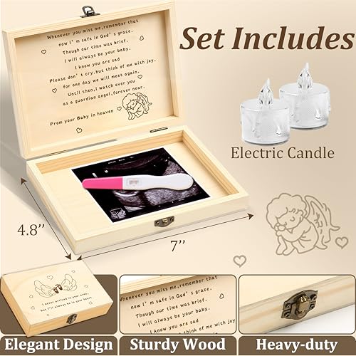 Image of Sympathy Gift Baskets for Loss of Baby Care Package for Women, Miscarriage Memorial Bereavement Gifts for Mothers Dad Baby Keepsake Box
